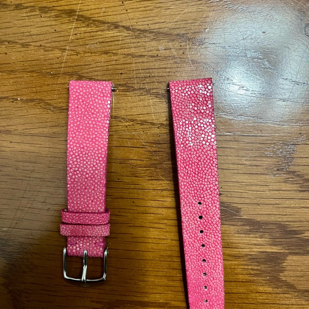 Authentic Michele 18mm Pink Textured Watch Strap